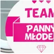 przypinka wieczor panienski team panny mlodej bialo rozowy 5 6 cm