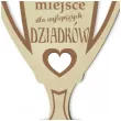 puchar 1 miejsce dla dziadkow drewniany 92 x 135 mm