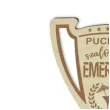 puchar dla szalonego emeryta drewniany 92 x 135 mm