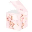 pudeleczka dla gosci misie z balonikami rozowy jasny congee 6 szt