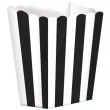 pudelka na popcorn paski czarne 5 szt