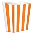 pudelka na popcorn paski pomaranczowe 5 szt