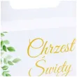 pudelko na ciasto chrzest swiety listki bialy dekolo 5 szt