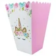 pudelko na popcorn jednorozec unicorn jix 6 szt