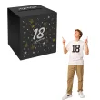 pudelko na telegramy skrzynka na koperty i pienidze 18 urodziny glamour osiemnastka czarne