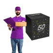 pudelko na telegramy skrzynka na koperty i pienidze 50 urodziny glamour czarne