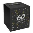 pudelko na telegramy skrzynka na koperty i pienidze 60 urodziny glamour czarne