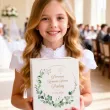 pudelko na telegramy skrzynka na koperty kartki pieniadze komunia eukaliptus beauty