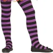 rajstopy dla dzieci w paski halloween fioletowo czarny guirca 122 152 cm