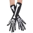 rekawiczki szkielet dlugie czarno biale tropic 36 cm