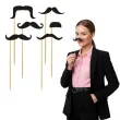 rekwizyty do zdjec na movember fotogadzety na patyczkach wasy czarne meksykanskie 6 szt