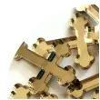 scrapki akrylowe krzyze gotyckie zlote lustrzane 30 mm 10 szt