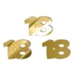 scrapki akrylowe liczba 18 mini zlote lustrzane 30x25 mm 3 szt