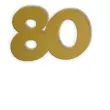 scrapki akrylowe liczba 80 mini zlote lustrzane 35x25 mm 3 szt