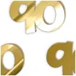 scrapki akrylowe liczba 90 mini zlote lustrzane 35x25 mm 3 szt