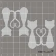 scrapki beermata kotki para serce 47x50 mm 2 szt