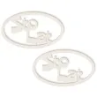 scrapki beermata napis sto lat oval 60x35 mm 2 szt