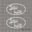 scrapki beermata napis sto lat oval 60x35 mm 2 szt