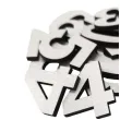 scrapki laminowane cyferki 0 9 biale 30 mm 20 szt