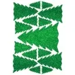 scrapki pvc swiateczne choinki zielony brokat 15 szt