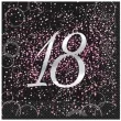 serwetki 18 urodziny glitz unique rozowe 33 cm 16 szt