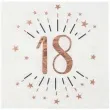 serwetki 18 urodziny gold rose santex biale 33 cm 10 szt
