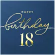 serwetki 18 urodziny happy birthday 18 granatowe partypal 33 cm 10 szt