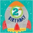 serwetki 2 urodziny blast off 2nd birthday amscan 33 cm 16 szt