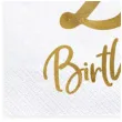 serwetki 21 urodziny 21th birthday partydeco biale 33 cm 20 szt