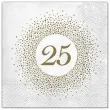 serwetki 25 urodziny perla maki 33 cm 20 szt