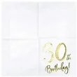 serwetki 30 urodziny 30th birthday partydeco biale 33 cm 20 szt