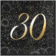 serwetki 30 urodziny glitz unique zlote 33 cm 16 szt