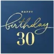serwetki 30 urodziny happy birthday 30 granatowe partypal 33 cm 10 szt