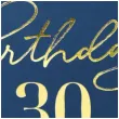 serwetki 30 urodziny happy birthday 30 granatowe partypal 33 cm 10 szt