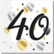 serwetki 40 urodziny balloons procos 33 cm 20 szt