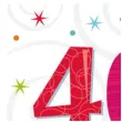 serwetki 40 urodziny radiant birthday amscan 33 cm 16 szt