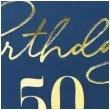 serwetki 50 urodziny happy birthday 50 granatowe partypal 33 cm 10 szt