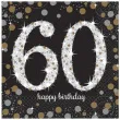 serwetki 60 urodziny sparkling celebrations gold amscan 33 cm 16 szt