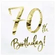 serwetki 70 urodziny 70th birthday partydeco biale 33 cm 20 szt