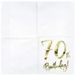 serwetki 70 urodziny 70th birthday partydeco biale 33 cm 20 szt