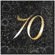 serwetki 70 urodziny glitz unique zlote 33 cm 16 szt
