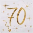 serwetki 70 urodziny gold santex biale 25 cm 20 szt