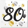 serwetki 80 urodziny balloons procos 33 cm 20 szt