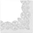 serwetki airlaid koronka srebrne paw 40 cm 50 szt