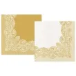 serwetki airlaid koronka zloty bialy paw 40 cm 50 szt