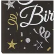 serwetki beauty charm happy birthday czarne godan 33 cm 20 szt