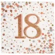 serwetki blyszczace 18 urodziny rozowe zloto oaktree 33 cm 16 szt