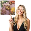 serwetki bombka ciemnozlota zdobiona i pomarancze maki 33 cm 20 szt