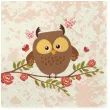 serwetki brazowe sowy na galezi maki 33 cm 20 szt