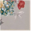 serwetki bukiet pastelowych kwiatow szare maki 33 cm 20 szt